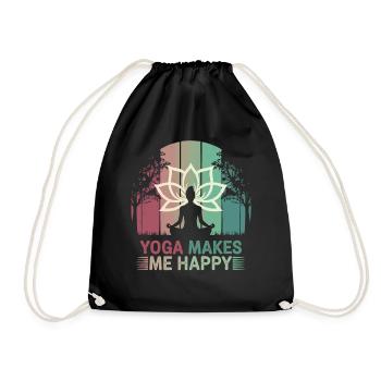 Le yoga me rend heureuse - Sac de sport léger - noir - Devant