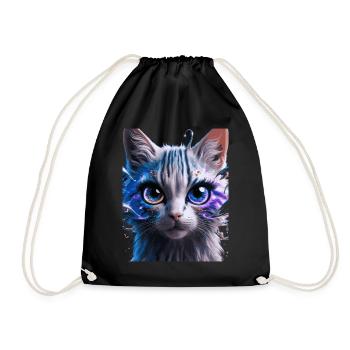 Chat de l’espace - Sac de sport léger - noir - Devant