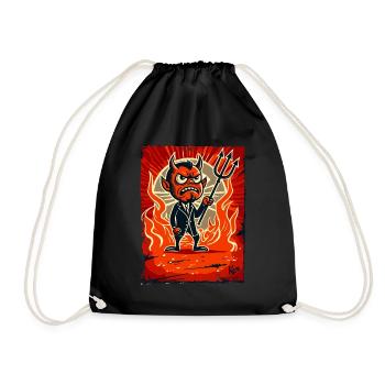 Petit Satan en colère gérant de l’enfer - Sac de sport léger - noir - Devant