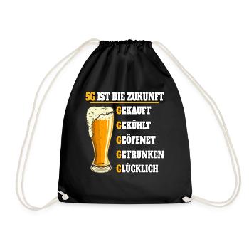 La 5G est la bière du futur - Sac de sport léger - noir - Devant