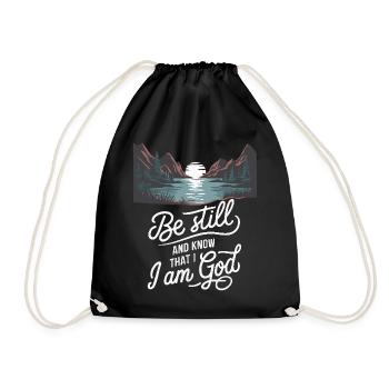 Be still and know that I’m god - Turnbeutel - Schwarz - Vorne