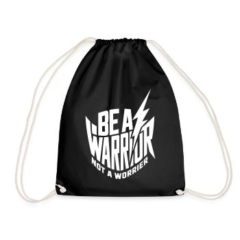 Soyez un guerrier, pas un dicton inspirant inquiet - Sac de sport léger - noir - Devant