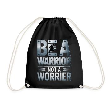 Soyez un guerrier, pas un dicton inspirant inquiet - Sac de sport léger - noir - Devant