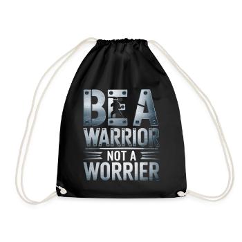 Soyez un guerrier, pas un dicton inspirant inquiet - Sac de sport léger - noir - Devant