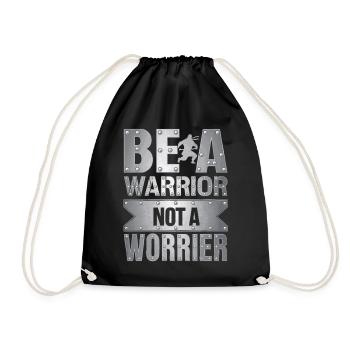 Soyez un guerrier, pas un dicton inspirant inquiet - Sac de sport léger - noir - Devant