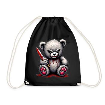 Horreur Teddy - Sac de sport léger - noir - Devant