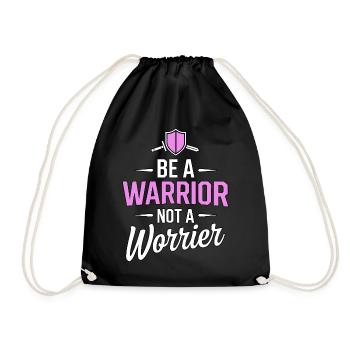 Soyez un guerrier, pas un dicton inspirant inquiet - Sac de sport léger - noir - Devant