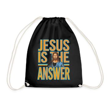 Jésus est la réponse - Jesus ist die Antwort - Sac de sport léger - noir - Devant