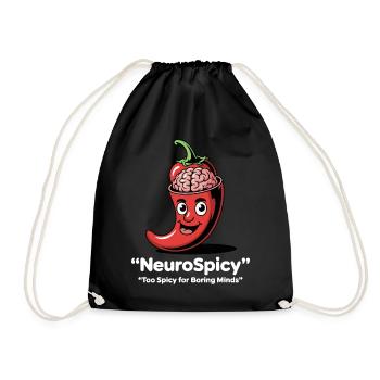 Neuro Spicy – Trop épicé pour les esprits ennuyeux - Sac de sport léger - noir - Devant