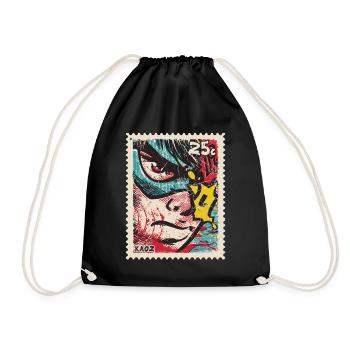 Héros de bande dessinée comme tampon rétro - Sac de sport léger - noir - Devant