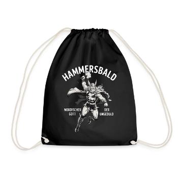 Hammersbald – Nordischer Gott der Ungeduld - Turnbeutel - Schwarz - Vorne