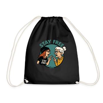 Stay Free: Generations in dispute - Drawstring Bag - black - Front