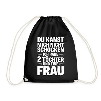 Du kannst mich nicht schocken - Nerven aus Stahl - Turnbeutel - Schwarz - Vorne