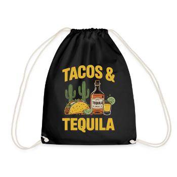 Tacos & Tequila – Fiesta Design für Mexiko-Fans - Turnbeutel - Schwarz - Vorne