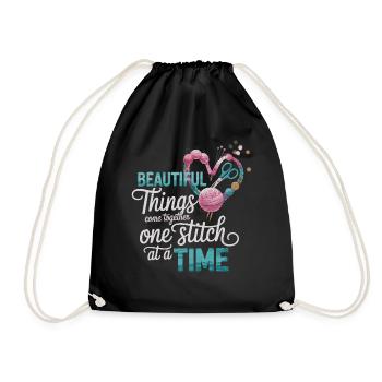 Näh-Design – Stich für Stich zur Schönheit - Turnbeutel - Schwarz - Vorne