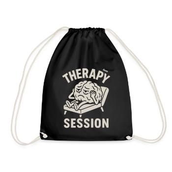 Cerveau avec maux de tête lors d’une séance de thérapie - Sac de sport léger - noir - Devant