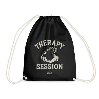 Hand holding therapy session bombshell - Drawstring Bag - black - Front