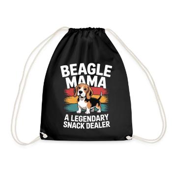 Beagle Mama, marchand de collations légendaire - Sac de sport léger - noir - Devant