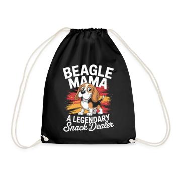 Beagle Mama, marchand de collations légendaire - Sac de sport léger - noir - Devant