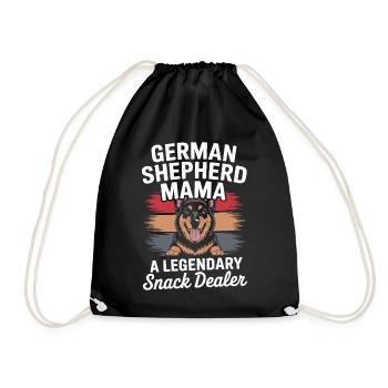Berger allemand Mama, marchand de snacks légendaire - Sac de sport léger - noir - Devant