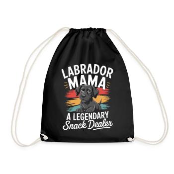 Labrador Mama Mama, marchande de collations légendaire - Sac de sport léger - noir - Devant