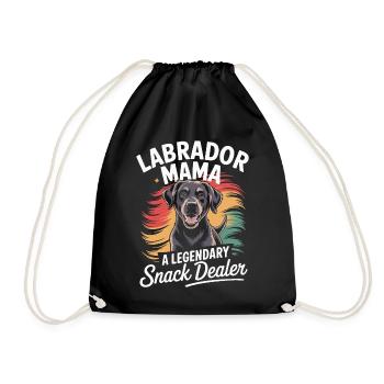 Labrador Mama Mama, Legendary Snack Dealer - Drawstring Bag - black - Front