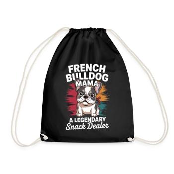 Maman bouledogue français, marchande de snacks légendaire - Sac de sport léger - noir - Devant