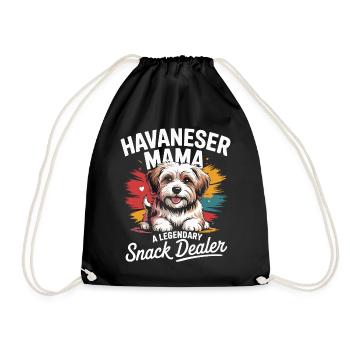 Maman bichon havanaise, vendeuse de snacks légendaire - Sac de sport léger - noir - Devant