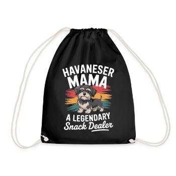 Maman bichon havanaise, vendeuse de snacks légendaire - Sac de sport léger - noir - Devant