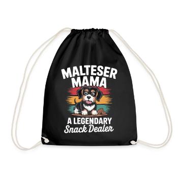 Malteser Mama, Legendary Snack Dealer - Drawstring Bag - black - Front