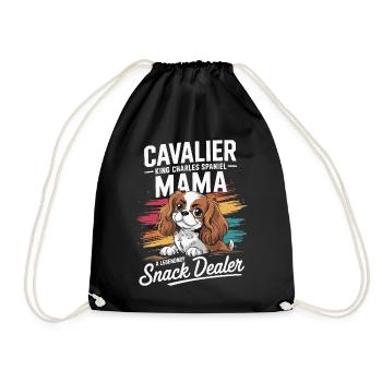 Cavalier King Charles Mama Legendary Snack Dealer - Drawstring Bag - black - Front