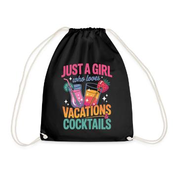 Juste une fille qui aime les vacances et les cocktails - Sac de sport léger - noir - Devant