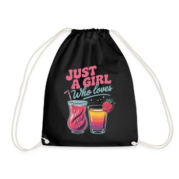 Juste une fille qui aime les vacances et les cocktails - Sac de sport léger - noir - Devant
