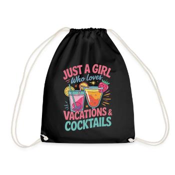Juste une fille qui aime les vacances et les cocktails - Sac de sport léger - noir - Devant