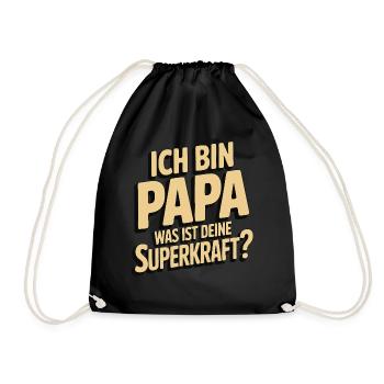 I'm Dad – What's Your Superpower? - Drawstring Bag - black - Front