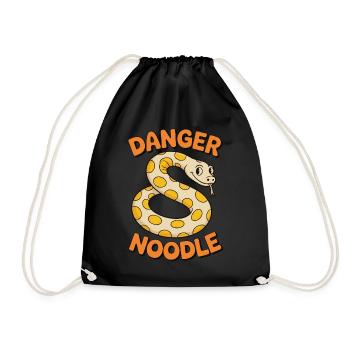 Danger Noodle - Conception de serpent amusante - Sac de sport léger - noir - Devant