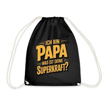 I'm Dad – What's Your Superpower? - Drawstring Bag - black - Front