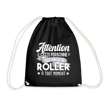 Roller Chaussures Sport Sportif Humour Citations - Sac de sport léger - noir - Devant