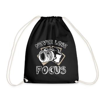 Never Lose Focus Photographer - Turnbeutel - Schwarz - Vorne