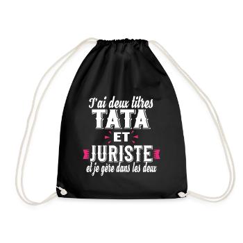 Juriste Tata Tatie Femme Cadeau Métier Famille - Sac de sport léger - noir - Devant