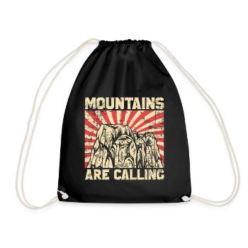Mountains Mountaineers - Drawstring Bag - black - Front