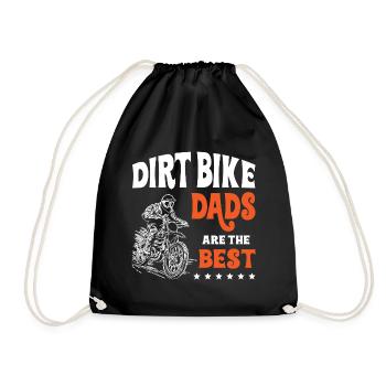 Dirt Bike Dads Are The Best Motocross - Drawstring Bag - black - Front