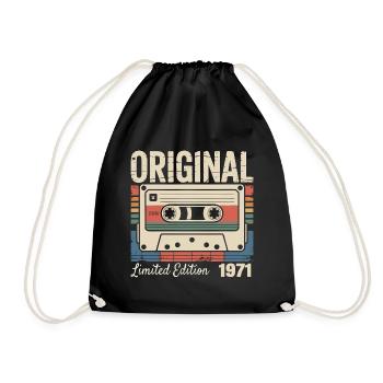 55ème anniversaire - Cadeau Vintage 1971 - Sac de sport léger - noir - Devant