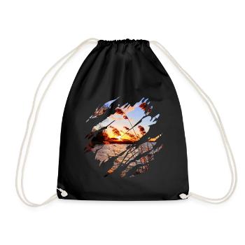 NORTH SEA BALTIC SEA SUNSET - Drawstring Bag - black - Front