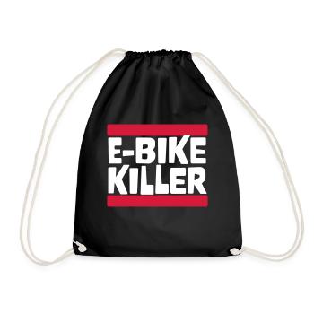 E BIKE KILLER - Turnbeutel - Schwarz - Vorne