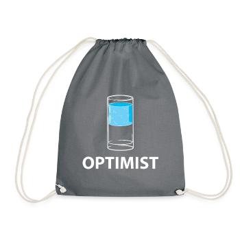 Optimist - Getränk - Turnbeutel - Grau - Vorne