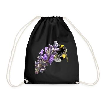 Lavendel Hummel - Turnbeutel - Schwarz - Vorne