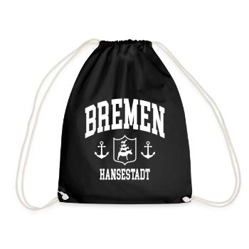 Bremen - Turnbeutel - Schwarz - Vorne