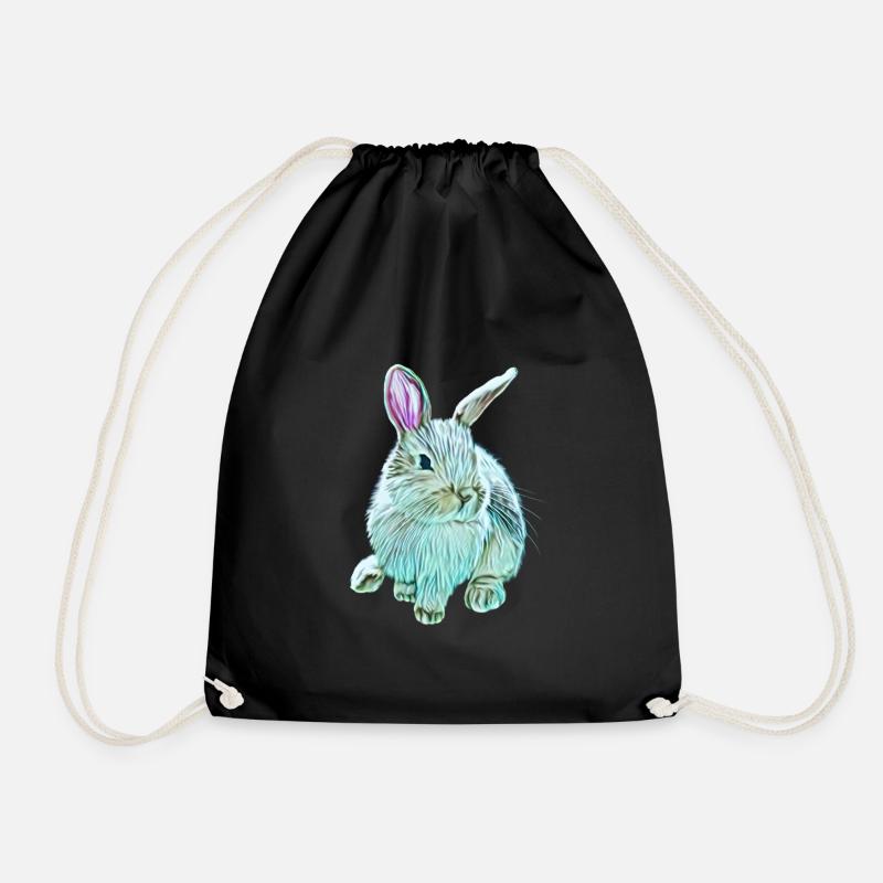 Hase - Turnbeutel - Schwarz