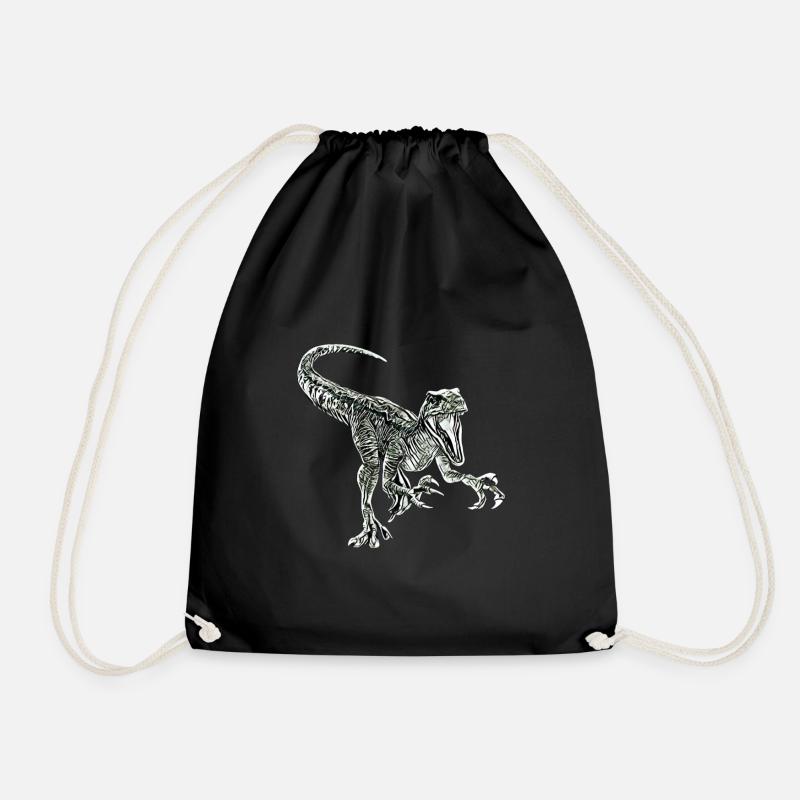 Velociraptor - Turnbeutel - Schwarz